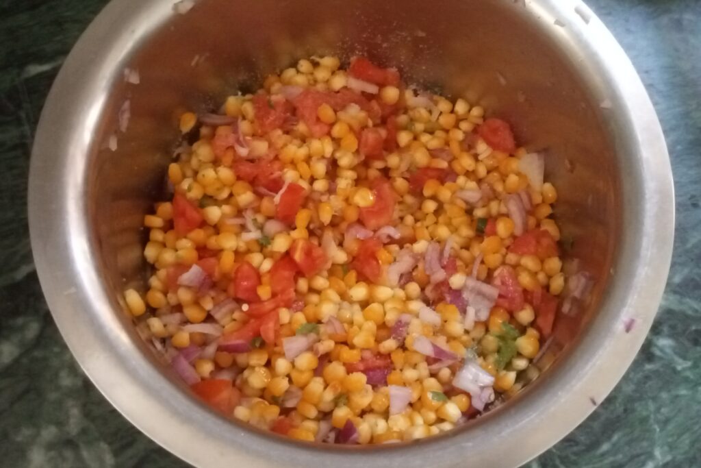 Easy corn chaat recipe