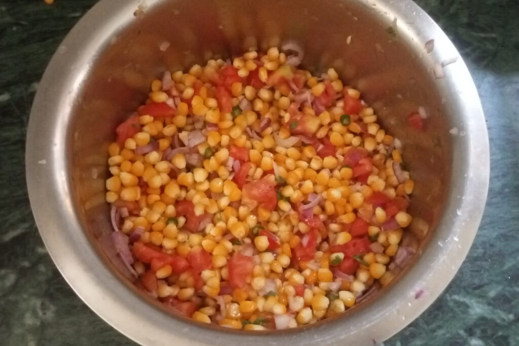 Easy corn chaat recipe