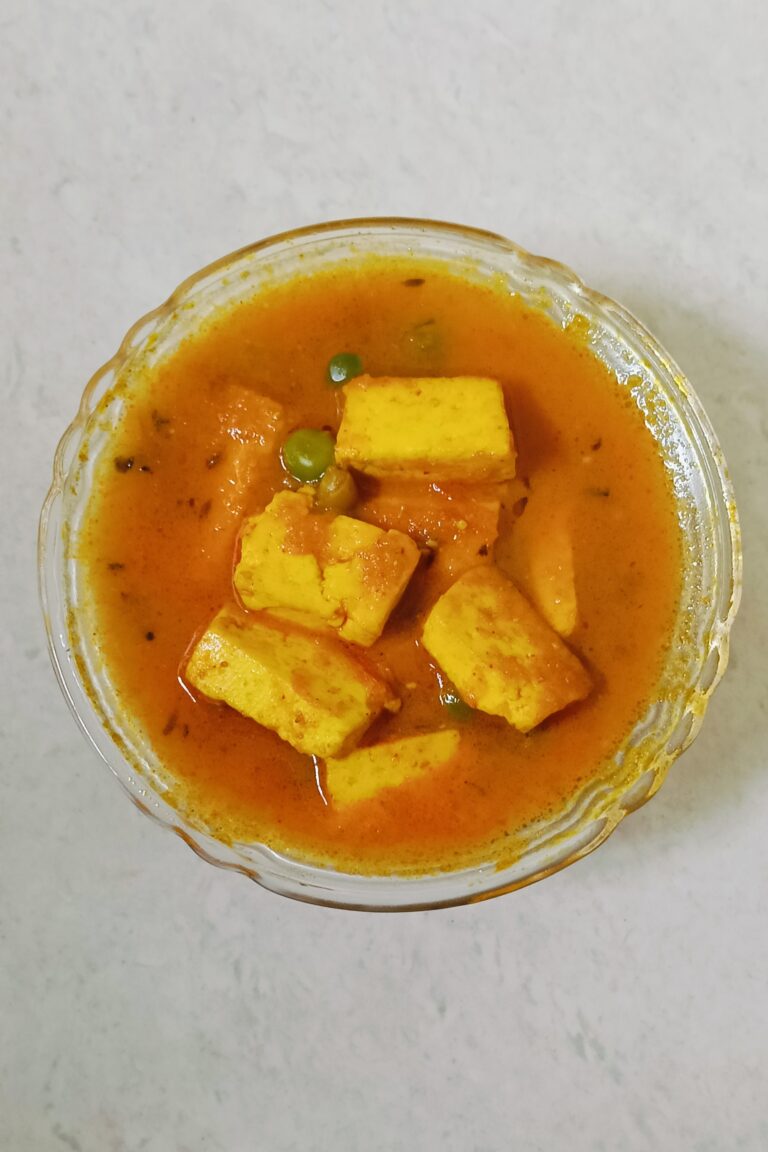 Homemade Matar Paneer