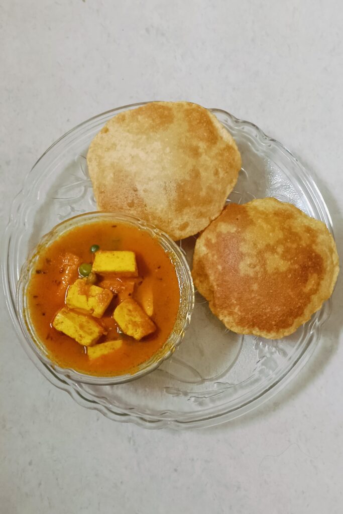 Homemade matar paneer