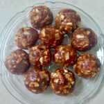 Close up shot of dates ladoo without sugar