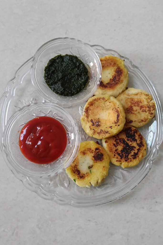 5 Ingredient aloo tikki on tawa