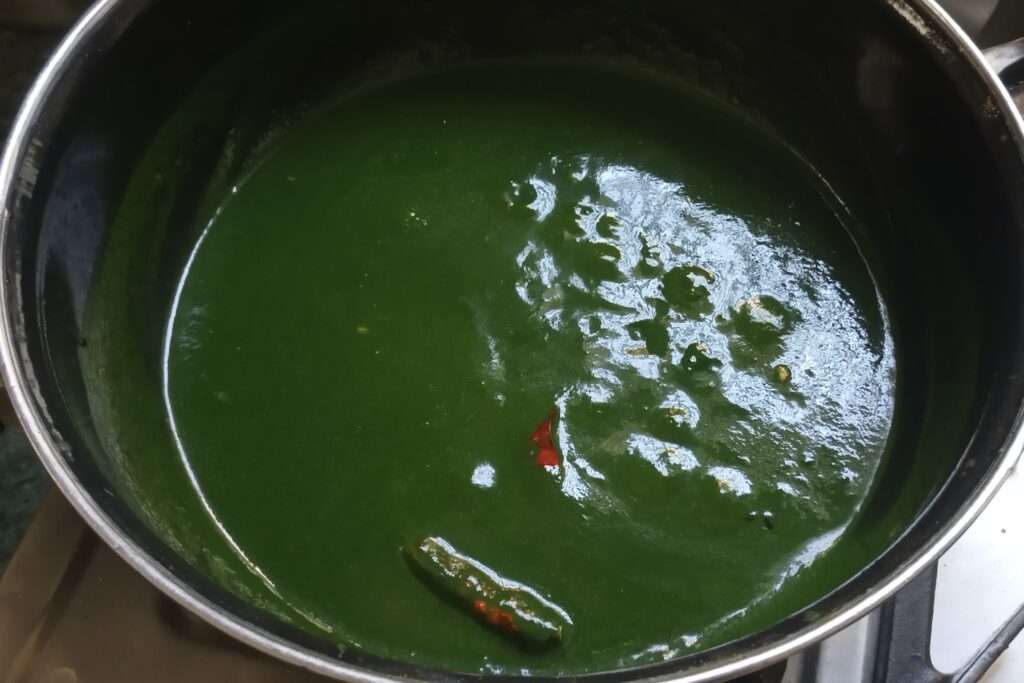 Mixing all the ingredients with adding some water