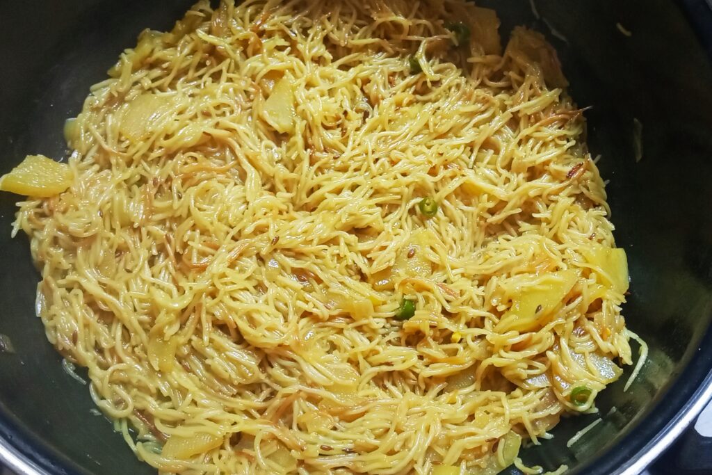 The fluffy namkeen jave recipe is cooked 
