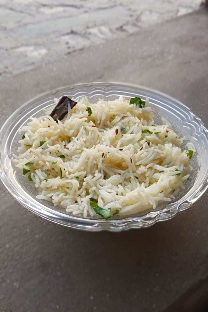 Fluffy jeera rice made with basmati rice and cumin seeds