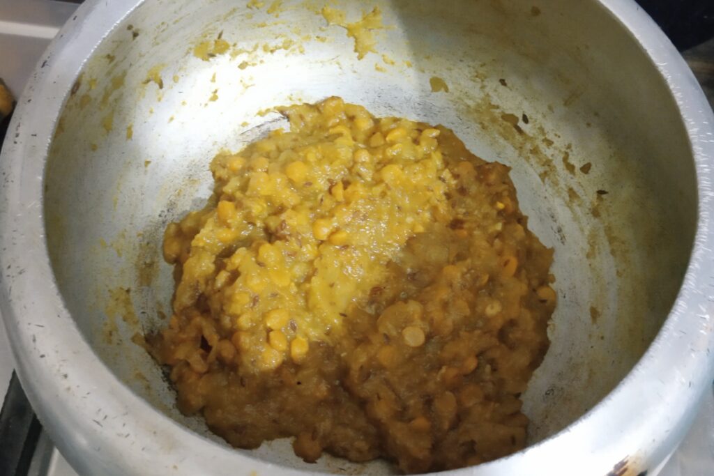 lauki chana dal is finally cooked
