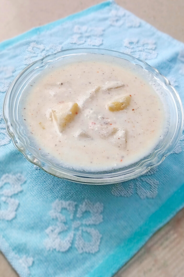 aloo raita recipe served in a bowl