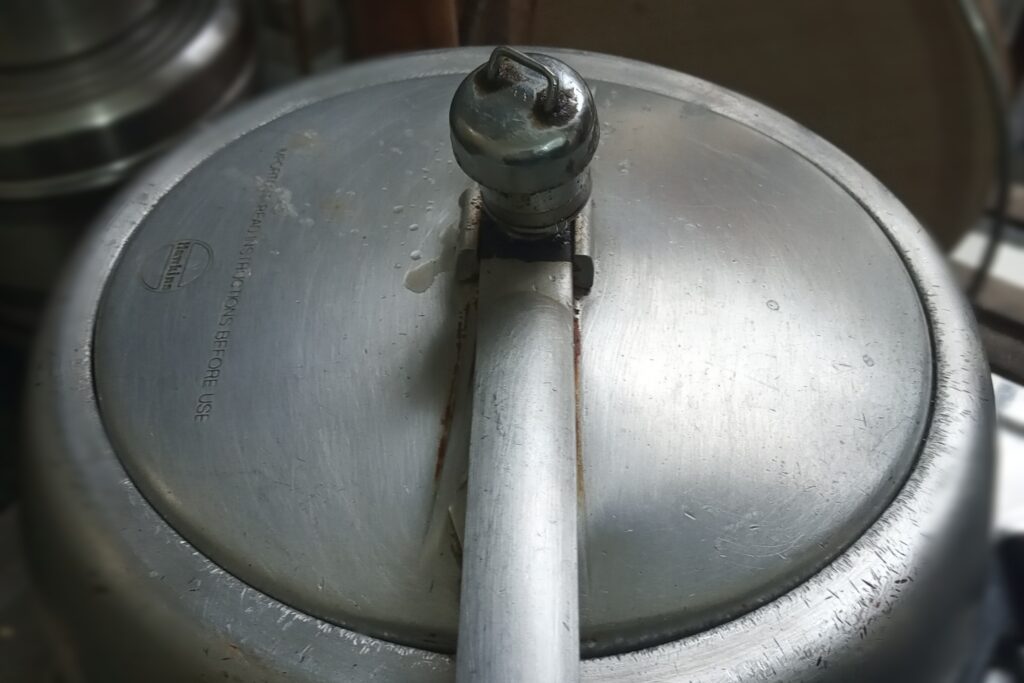 cooking potatoes in a pressure cooker