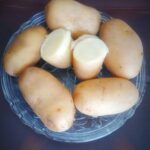 boiled potatoes in a plate