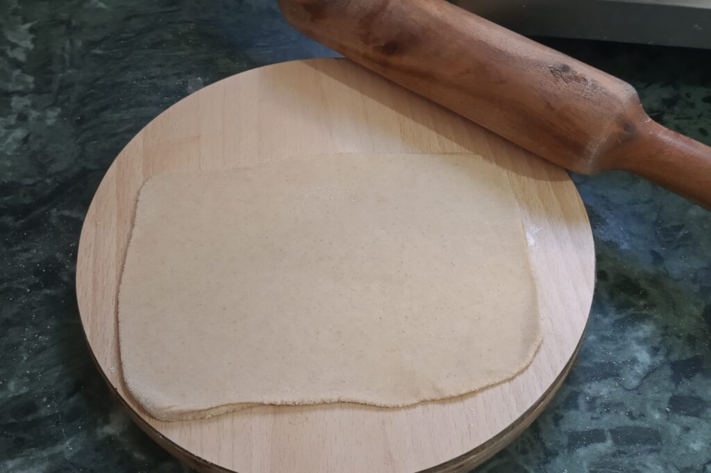 rolling it in a big square