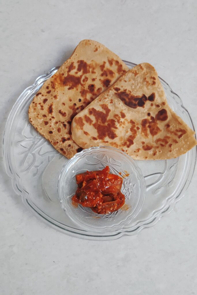 triangle and square plain paratha recipe