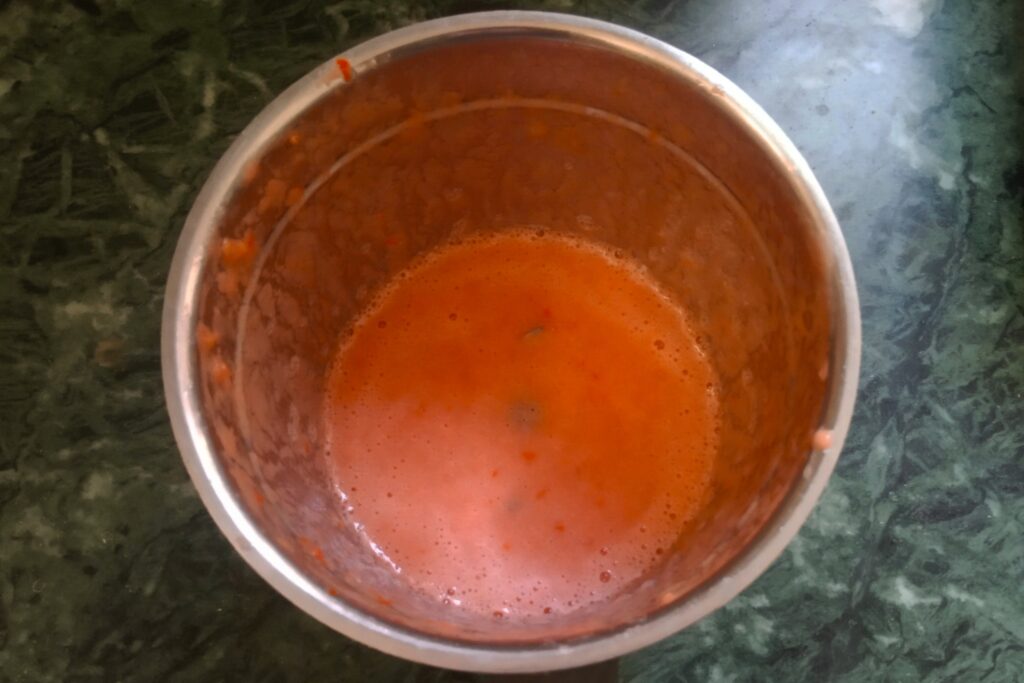 the tomato juice recipe is ready