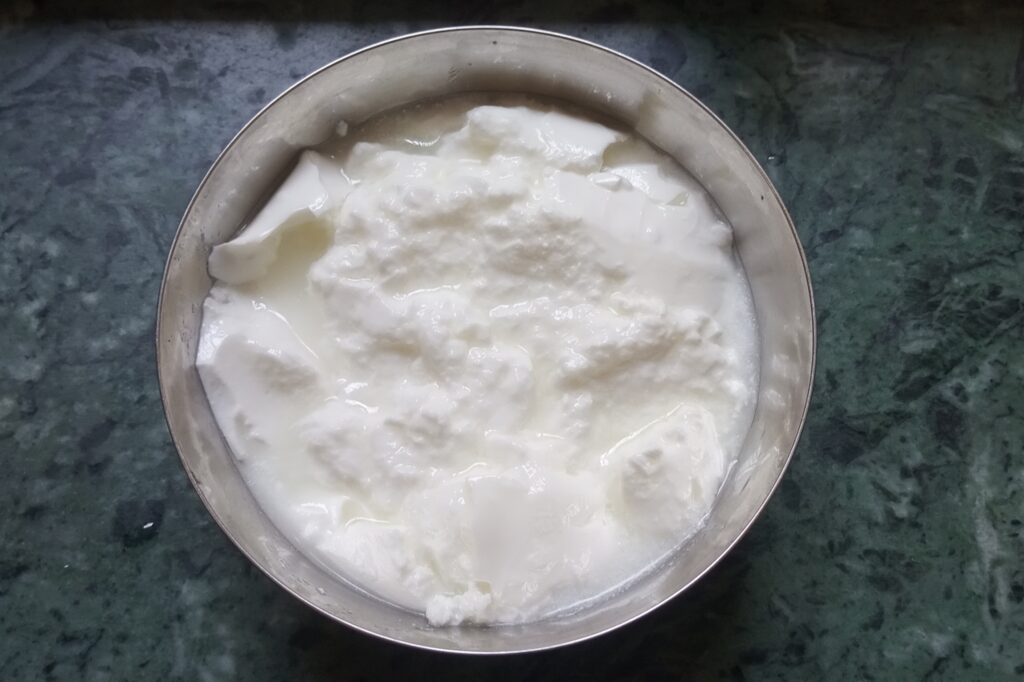 fresh and chilled curd in a bowl