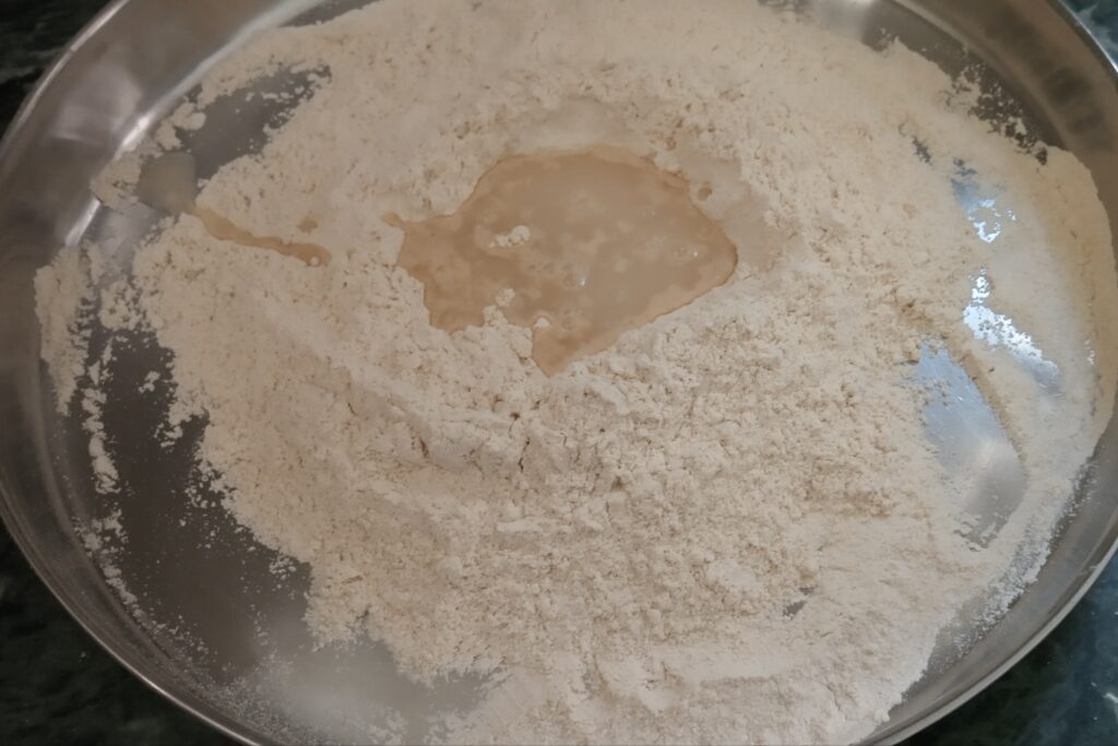 water is added in whole wheat flour