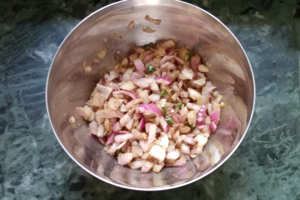the onion is mixture is ready