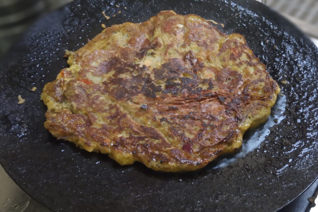 the moong dal cheela is ready