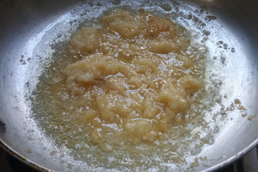 cooking the mixture together