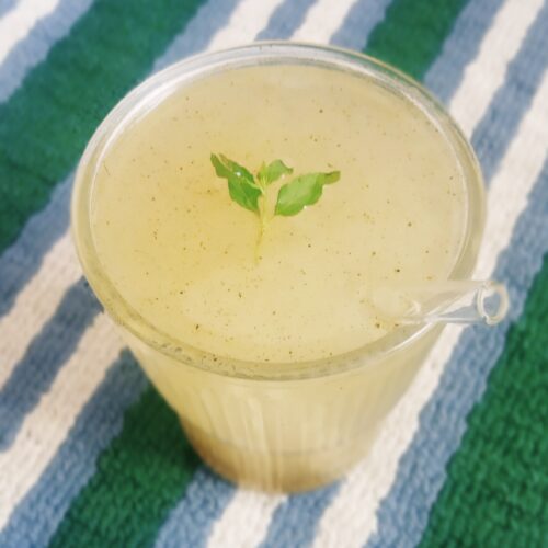 aam panna recipe with mint leaves