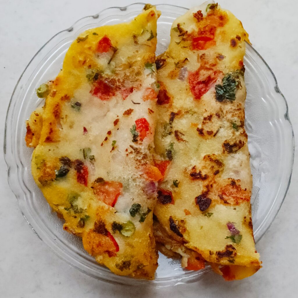 suji chilla in a plate