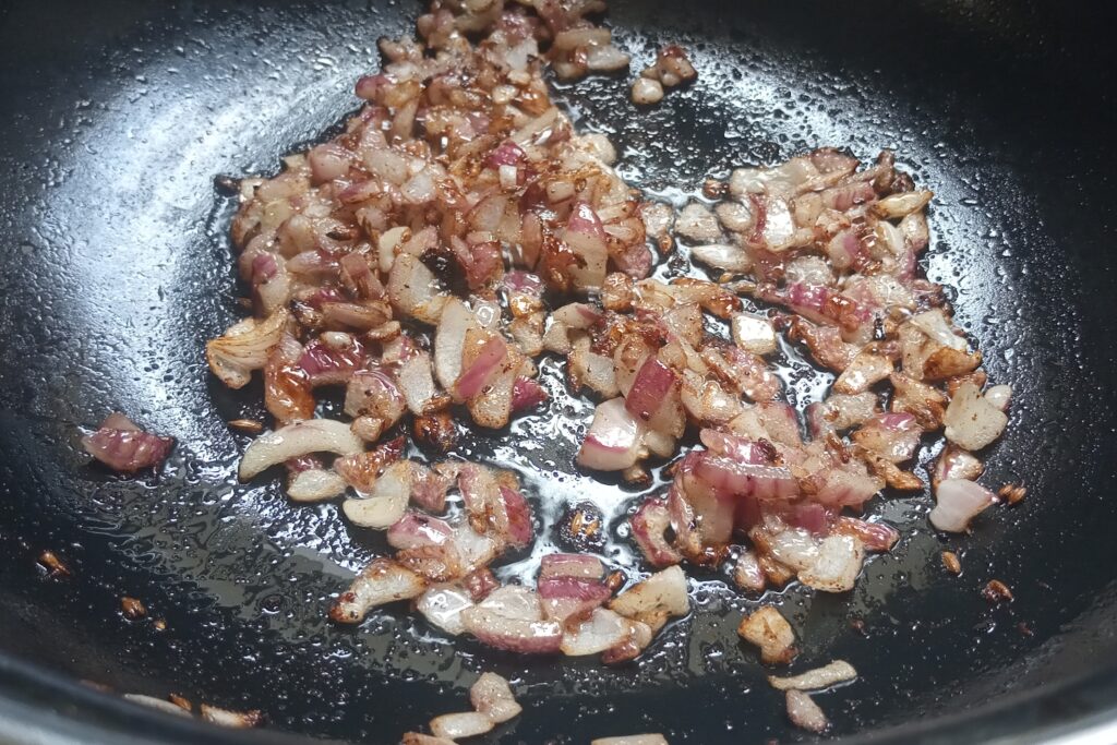 sauteing onion in golden