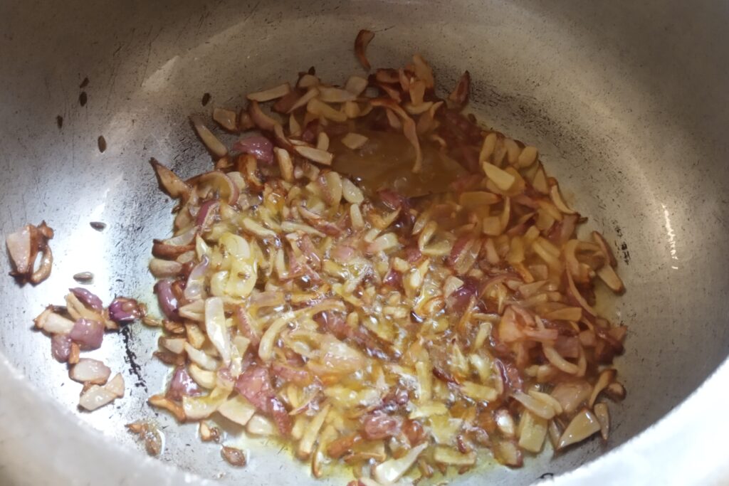 sauteing onion for golden color