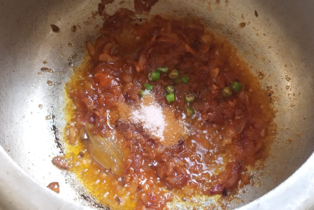 add spices to saute