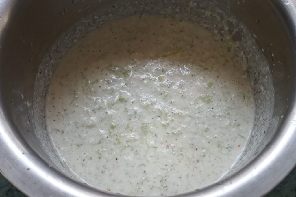 the dudhi raita is ready