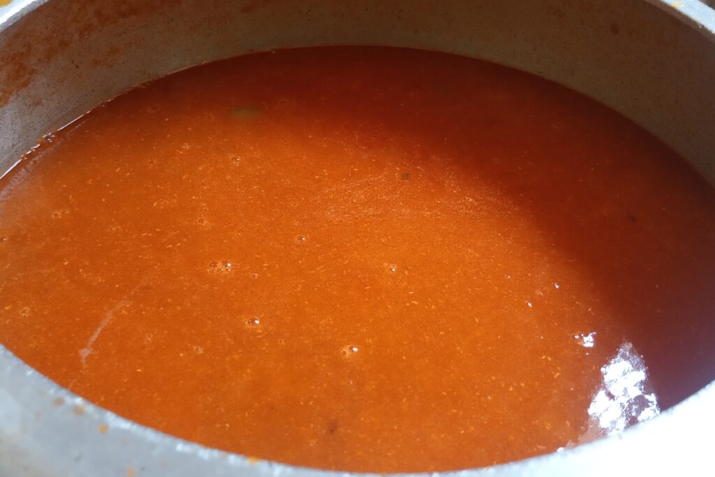 mixing the ingredients to cook