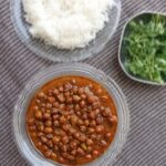 kala chana curry recipe served in a bowl