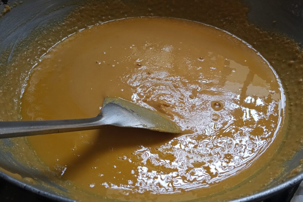 the gram flour is leaves to cool down