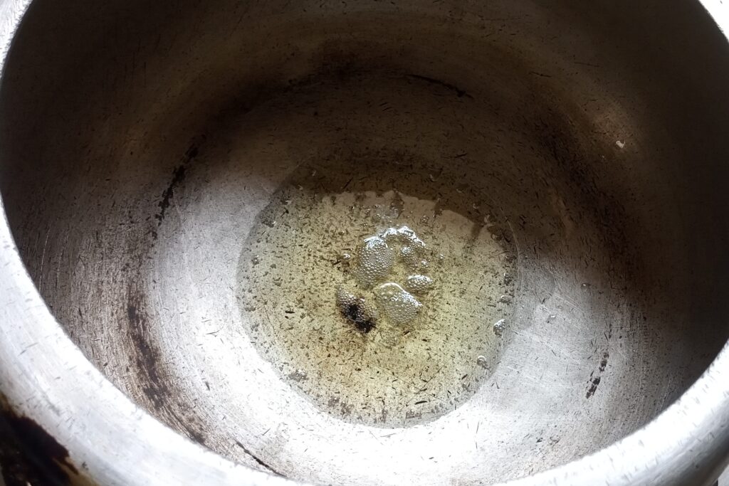 heating ghee in a pressure cooker