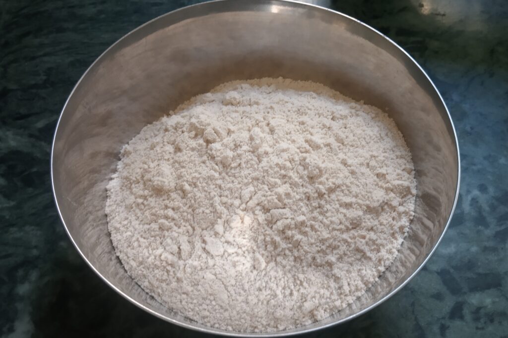 wheat flour in a bowl