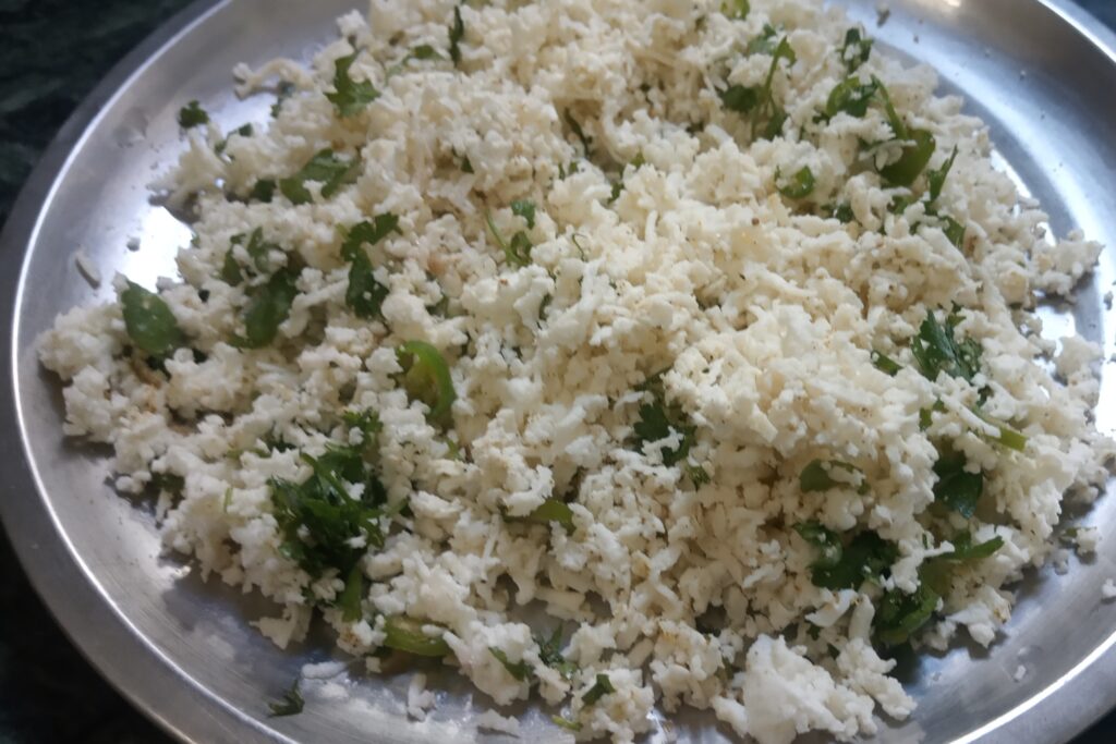 the paneer filling is ready