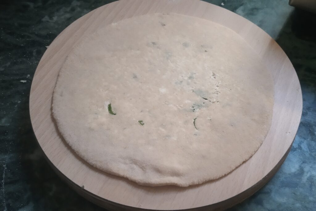 rolled paneer filled paratha