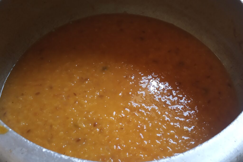 the masoor dal is cooked