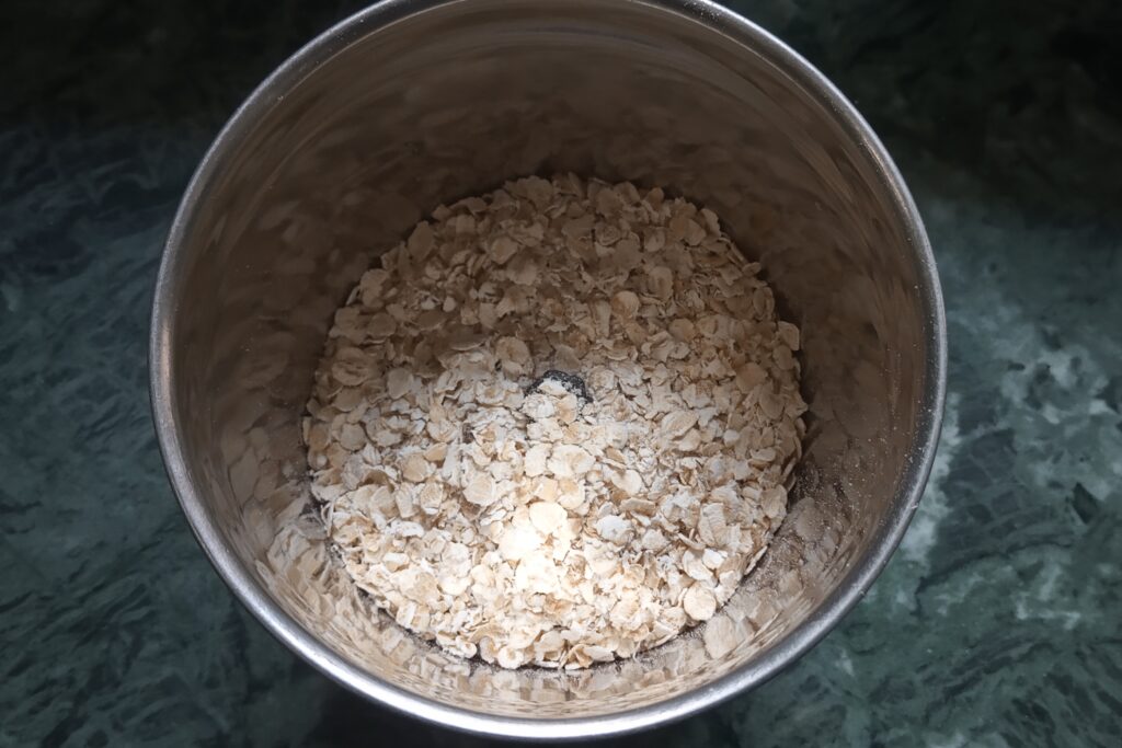 quick oats in a grinder