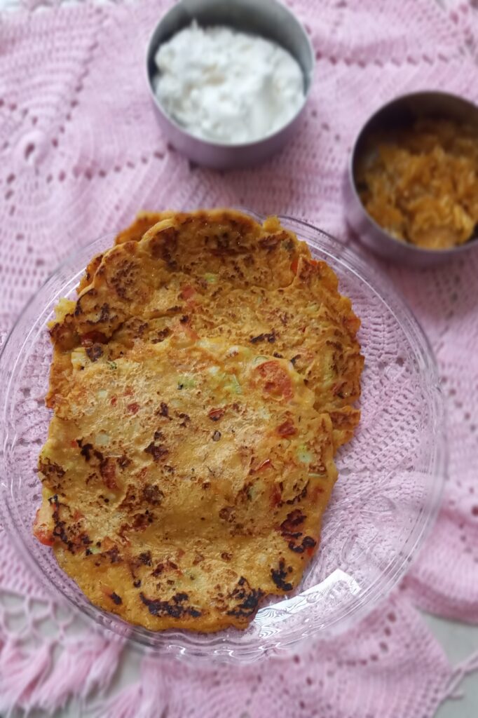 the easy oats chilla recipe with curd