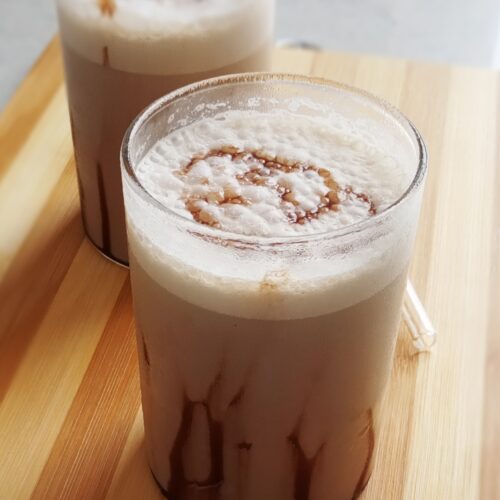 Cold coffee served in glasses
