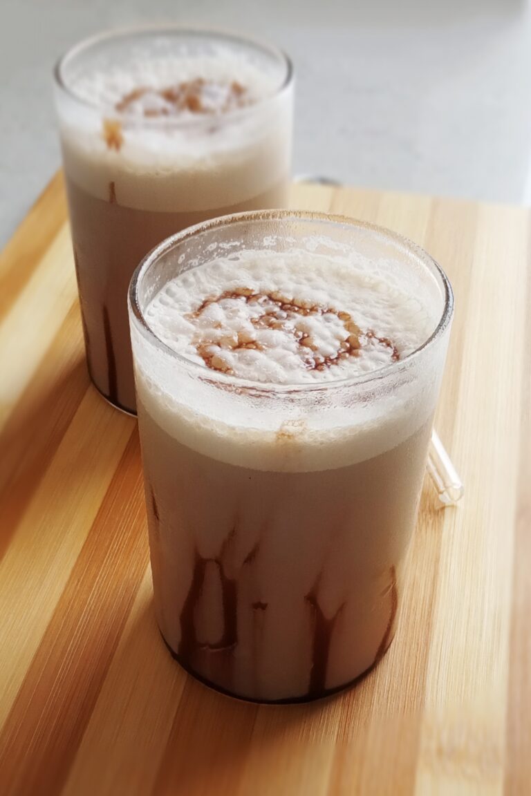 Cold coffee served in glasses