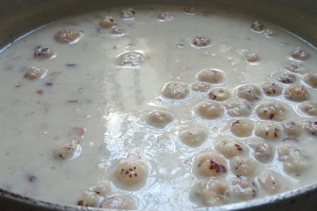 The makhana kheer is ready