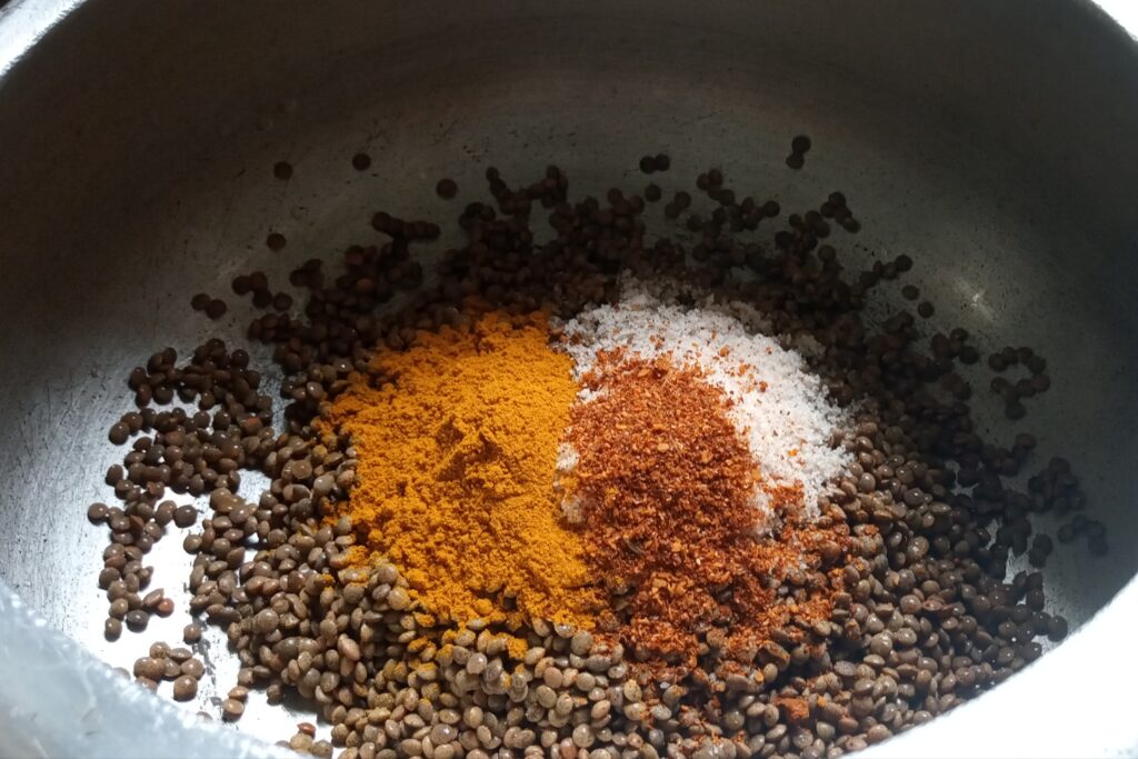 Adding spices