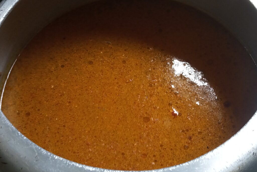 Adding water and mixing