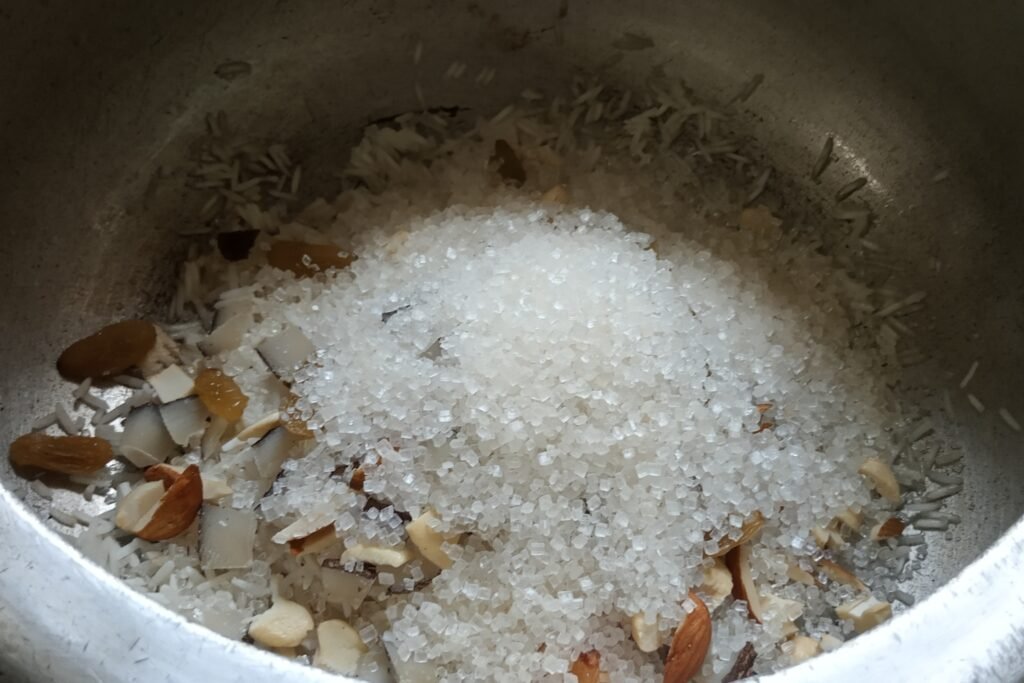 Adding white sugar