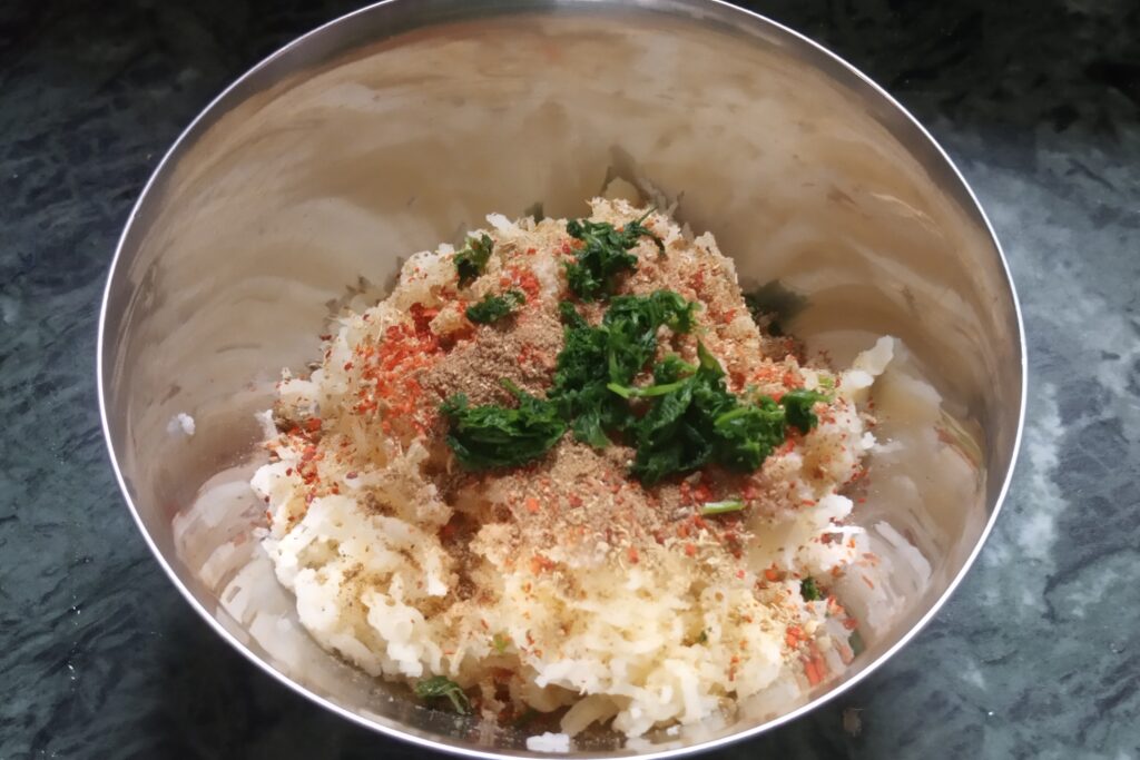 Adding spices and herbs