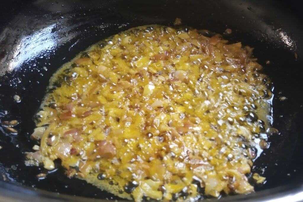 Sauteing onion