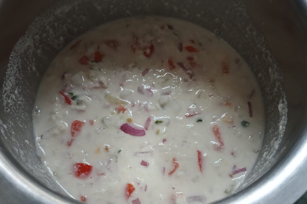 Mixing vegetables