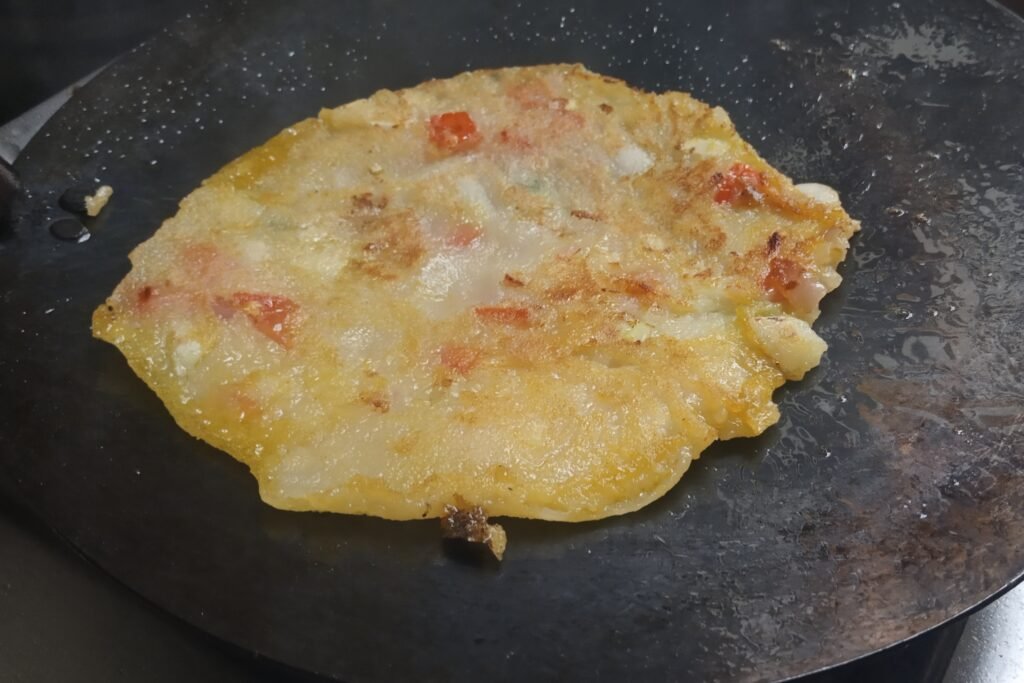 Cooking rava chilla