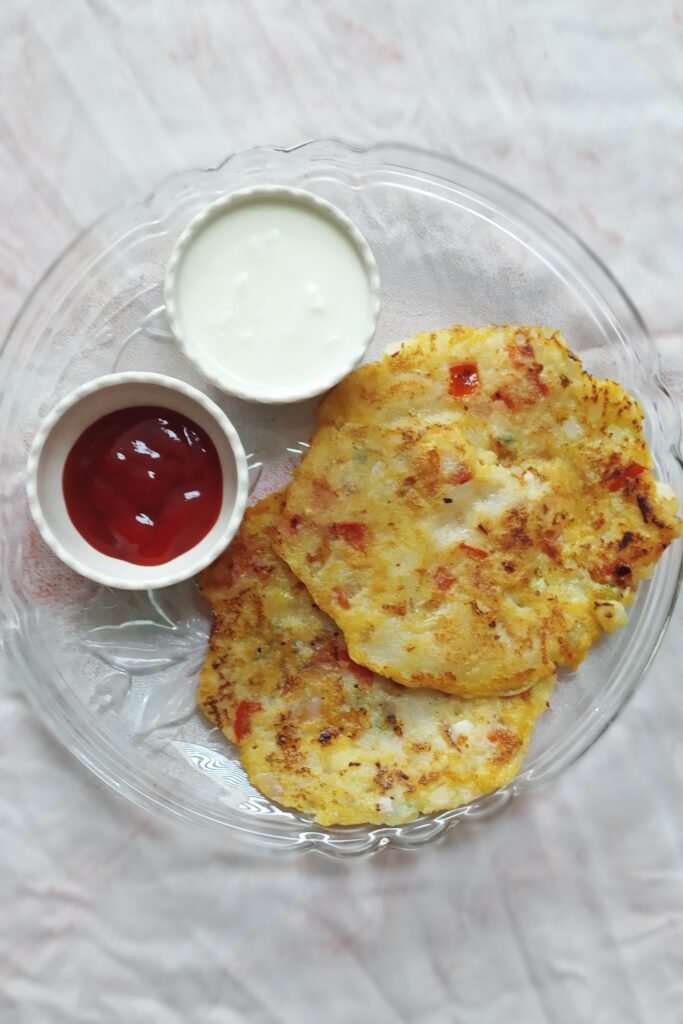 Hot suji chilla is served