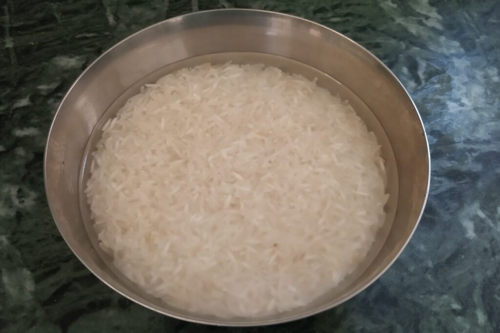 Soaked rice