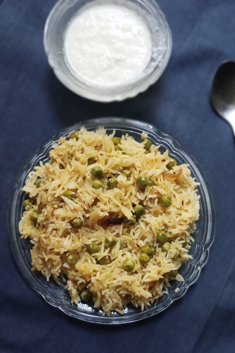 Matar Pulao Recipe (Easy Green Pea Rice)